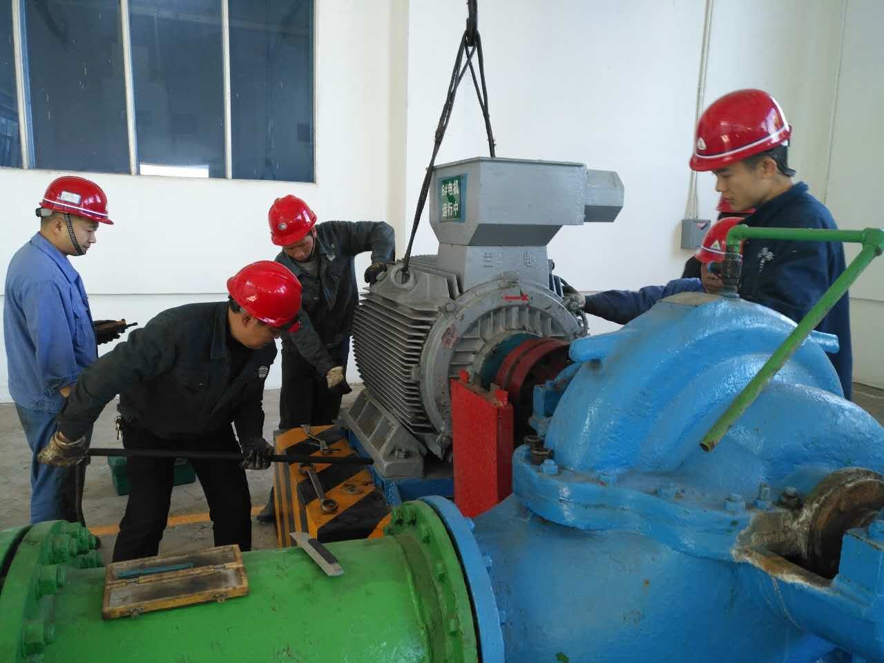 四水廠完成送水泵房電機維護(hù)保養(yǎng)工作