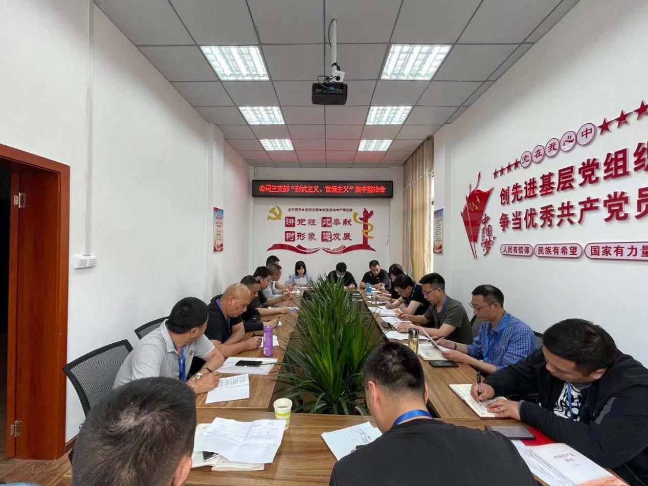 公司三支部召開黨員大會(huì)暨“形式主義、官僚主義”集中整治工作會(huì)
