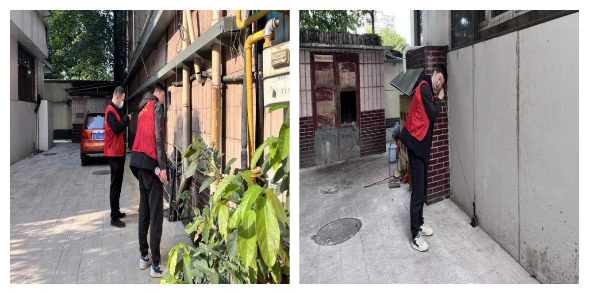 清源水務共產(chǎn)黨員服務大隊中心城區(qū)分隊協(xié)助公路局開展義務查漏工作